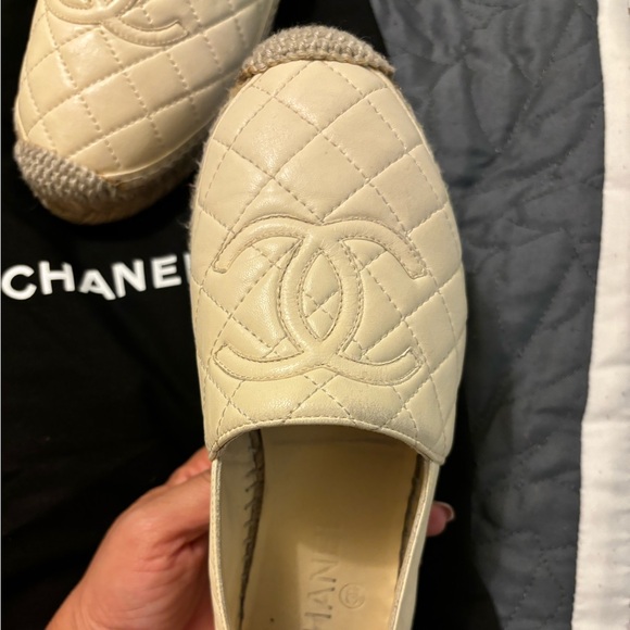 Chanel 36 Espadrilles ivory lambskin - Picture 7 of 14